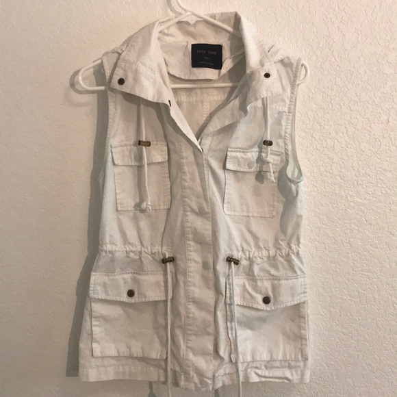 white cargo vest